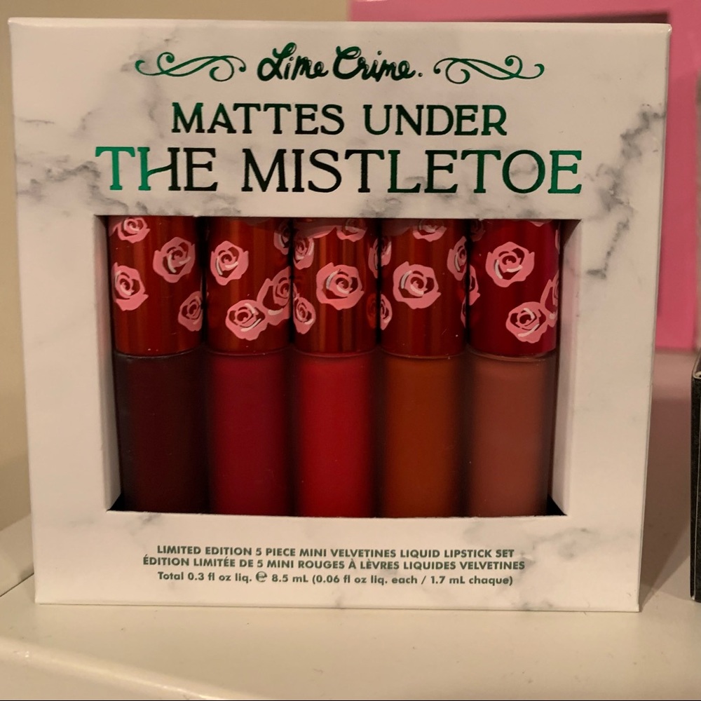 Lime Crime Limited Edition Mattes under the mistletoe 5 mini liquid lips